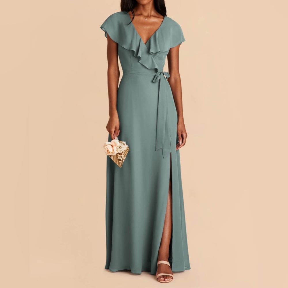 Birdy Grey Jackson Chiffon Bridesmaid Dress Sea Glass